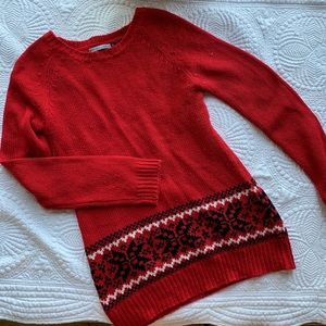 Bandolino blu Red Holiday Sweater. Size Medium